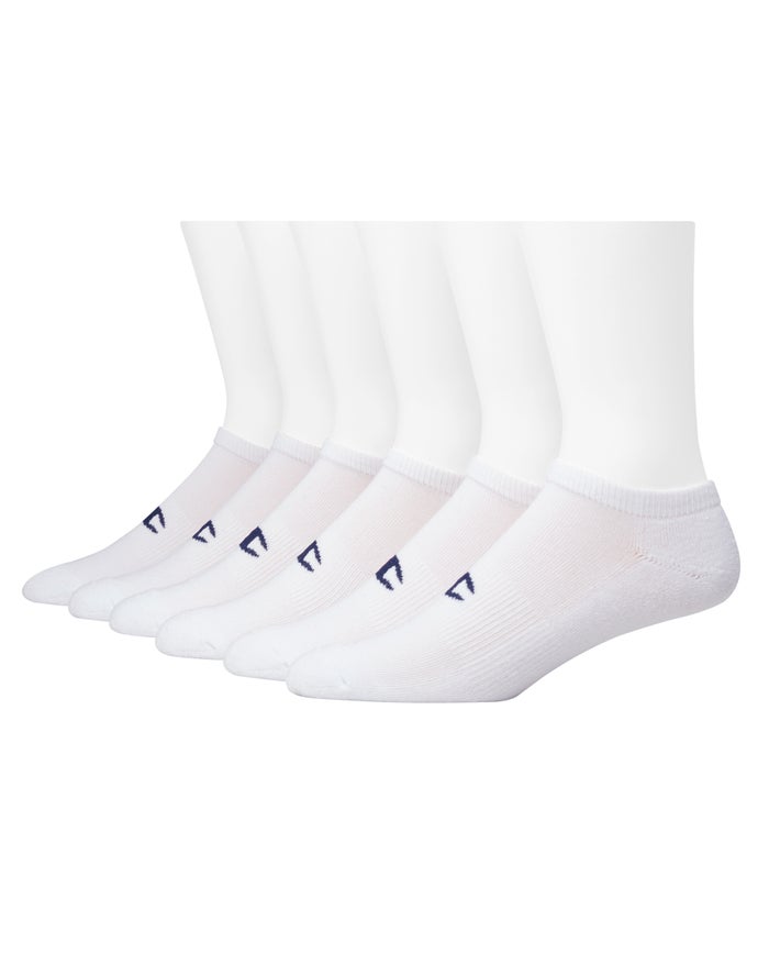 Calcetines Champion Hombre - No-Show Extended Sizes 6-Pairs ( Blancas ) 8350241-AY